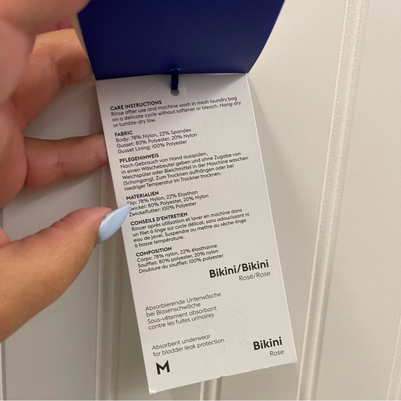 NWT Speax by Thinx Absorbent Underwear Bikini Cut in Rose Sz M - Picture 6 of 6